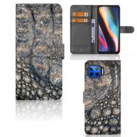 Motorola Moto G 5G Plus | Telefoonhoesje | Met pasjeshouder | Krokodillenprint - thumbnail