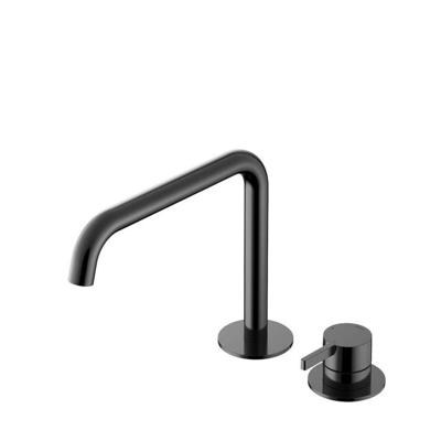 Hotbath Wastafel Mengkraan ace 2-gats Met draaibare uitloop 20 cm Gepolijst Zwart PVD