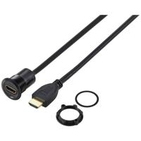 TRU COMPONENTS TC-11980468 HDMI-paneeladapterbus HDMI-bus - HDMI-stekker Zwart Aantal polen: 1 Kabellengte: 90 cm Inhoud: 1 stuk(s) - thumbnail
