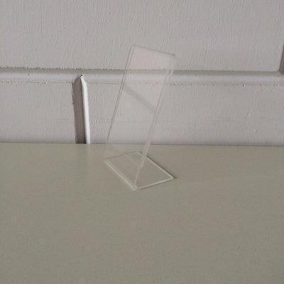 L-standaard acryl bxh 65x110mm. Staand