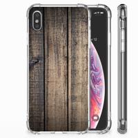 Apple iPhone Xs Max Stevig Telefoonhoesje Steigerhout - thumbnail