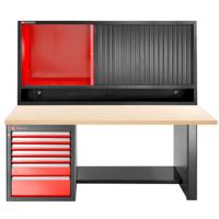 Facom JLS3 Werkbank | 7 Laden | Houten Bovenblad | Laag en Bovenkast met Rolgordijn - JLS3-2MW7DSCL - thumbnail