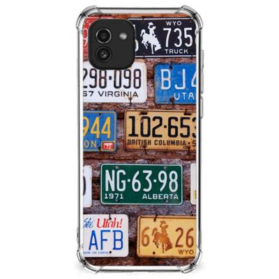 Samsung Galaxy A03 Anti-shock Hoesje met foto Kentekenplaten Samsung Galaxy A03 Anti-shock Hoesje met foto Kentekenplaten