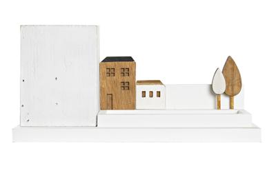 Multi-Functionele Organiser DKD Home Decor Potlood Wit Bruin Hout Metaal 30 x 40 cm 28 x 11 x 14 cm