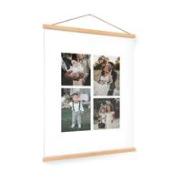 Gepersonaliseerde poster met houten posterhanger 50x70 - thumbnail