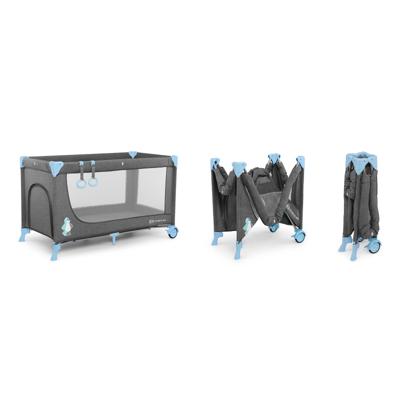 Kinderkraft - Reisbedje - Campingbedje - Joy - 126 x 65 x 76 cm - 8,5 kg - Blauw - Eenvoudig inklapbaar