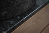 Afdekblad Loutro Marmer Glans Antraciet 100x140 cm - thumbnail