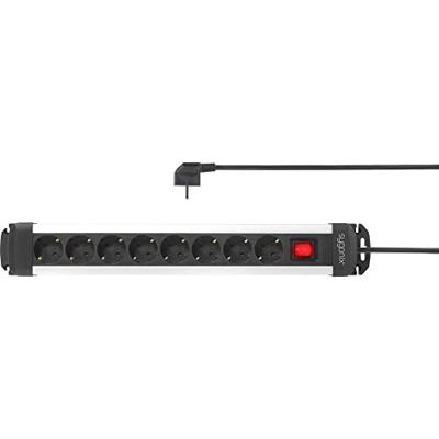 Sygonix SY-4538258 Stekkerdoos 8-voudig Zwart, Zilver Randaarde stekker 1 stuk(s) Sygonix SY-4538258 Stekkerdoos 8-voudig Zwart, Zilver Randaarde stekker 1 stuk(s)