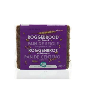 Terrasana Terrasana Roggebrood Lijnzaad Bio (500g) Terrasana Terrasana Roggebrood Lijnzaad Bio (500g)
