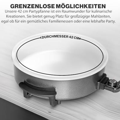 Clatronic PP 3570 C 263656 Partypan Met glazen deksel