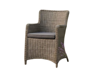Ponte dining chair grey alu/kobo grey wicker Eurofar - Eurofar