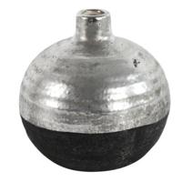 Countryfield vaas terri rond l zwart/zilverkleurig 17 cm | 6 stuks - thumbnail