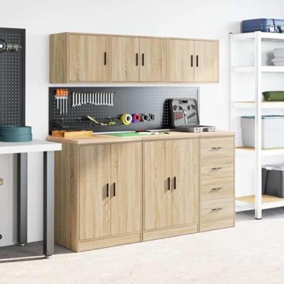 VidaXL Garagewandkast sonoma bewerkt hout eikenkleurig