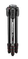 Manfrotto MT190GOC4 Kit 190 Carbon Fibre 4 Sections Aluminium Tripod for Camera, Quick Power Lock System. Made in Italy, for DSLR, CSC, Mirrorless Black - thumbnail