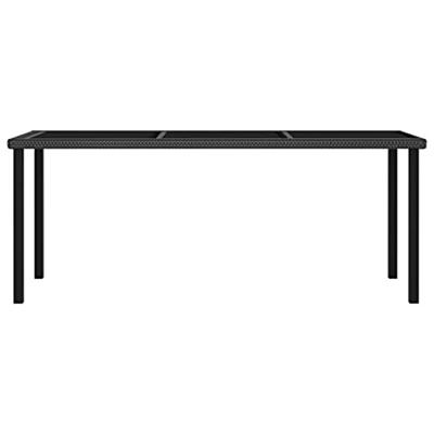VidaXL Tuintafel 180x70x73 cm poly rattan zwart VidaXL Tuintafel 180x70x73 cm poly rattan zwart