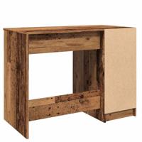 Bureau 100x50x75 cm bewerkt hout oud houtkleurig - thumbnail