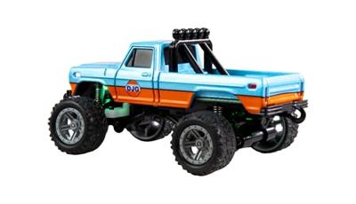 Amewi Oranje Brushed 1:64 RC auto Elektro Monstertruck Achterwielaandrijving RTR 2,4 GHz Met lichteffect, Incl. accu en laadkabel