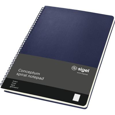 Sigel Spiraalblok Conceptum Hardcover CO825 Donkerblauw DIN A4 Gelinieerd Aantal paginas: 80 Sigel Spiraalblok Conceptum Hardcover CO825 Donkerblauw DIN A4 Gelinieerd Aantal paginas: 80