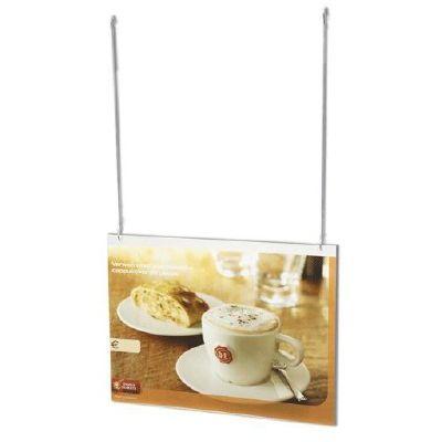 Acryl U-houder A5 horizontaal 2 gaatjes