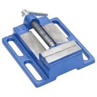 VidaXL Bankschroef voor kolomboormachine 76 mm gietijzer blauw - thumbnail