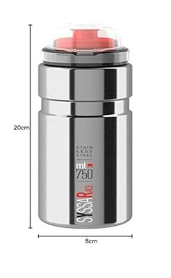 ELITE bidon "syssa" bottle syssa 750ml silver