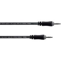 Cordial 14828 Jackplug Audio Aansluitkabel [1x Jackplug male 3,5 mm - 1x Jackplug male 3,5 mm] 1 m Zwart PVC-mantel, Verdraaid - thumbnail