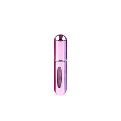 Portable mini aluminium hervulbare parfum fles spray lege cosmetische containers verstuiver capaciteit: 5ml (helder roze)