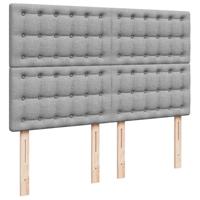 Ottoman bed met matras 140x200cm stof lichtgrijs - thumbnail