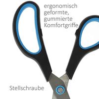 Westcott schaar Softgrip 20,4 cm, asymmetrische ogen, blauw/zwart - thumbnail