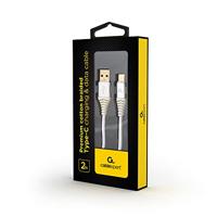Gembird CC-USB2B-AMCM-2M-BW2 USB-kabel USB 2.0, USB A, USB C, zilverkleurig, wit - thumbnail