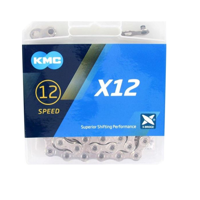 KMC x12 zilveren fietsketting 126 schakels - thumbnail