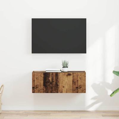 TV Wandkast 2 pcs Oud Hout 60 x 31 x 29.5 cm Bewerkt hout TV Wandkast 2 pcs Oud Hout 60 x 31 x 29.5 cm Bewerkt hout
