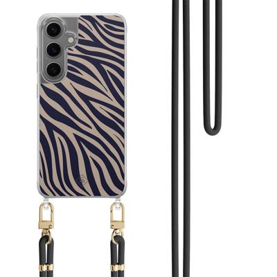 Samsung Galaxy S24 Plus hoesje met zwart koord - Wavy twist