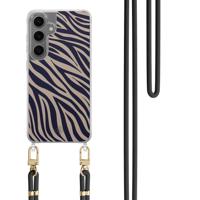 Samsung Galaxy S24 Plus hoesje met zwart koord - Wavy twist - thumbnail