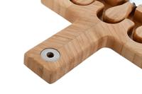 Snijplank Home ESPRIT Natuurlijk Bamboe Roestvrij staal 41 x 18,3 x 2 cm (4 Onderdelen) - thumbnail