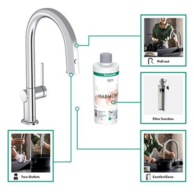 Hansgrohe Aqittura M91 Filter systeem 210, uittrekbare uitloop, 1jet, sBox, chroom