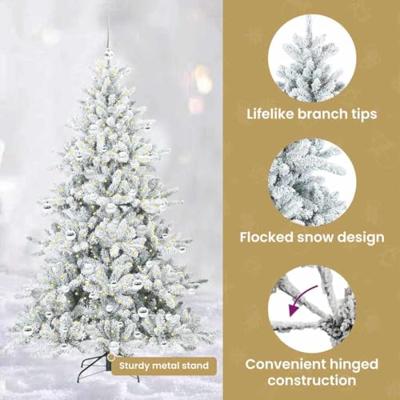 VidaXL Kunstmatige inklapbare kerstboom wit 180 cm pvc en staal VidaXL Kunstmatige inklapbare kerstboom wit 180 cm pvc en staal