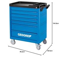 Gedore WSL-L-TS-190 | Gereedschapwagen WSL L7 + gereedschapset TS-190 | 190-delig - 2980320 - thumbnail