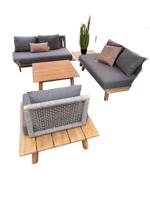 Lunar loungeset acacia white wash/rope dark grey/mystic grey Driesprong Collection - Driesprong collection - thumbnail