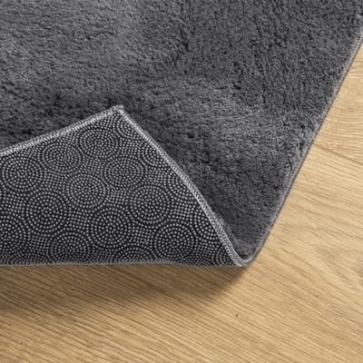 Vloerkleed laagpolig zacht en wasbaar 200x280 cm antracietkleur Vloerkleed laagpolig zacht en wasbaar 200x280 cm antracietkleur