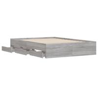 Bedframe met lades bewerkt hout grijs sonoma eiken 120x190 cm - thumbnail