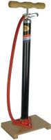Jumbo Fietspomp op houten plank met dunlop ventiel - thumbnail
