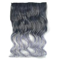 Eendelige naadloze Hair Extension stuk kleur verloop grote golf lang Curling Clip Type haarstukje - thumbnail