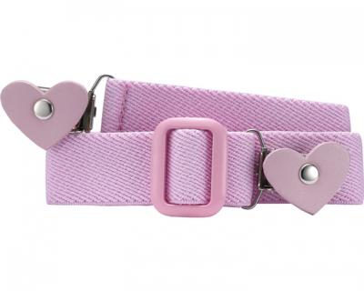 Playshoes riem elastisch met clip hartje roze-116-140