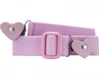 Playshoes riem elastisch met clip hartje roze Maat - thumbnail