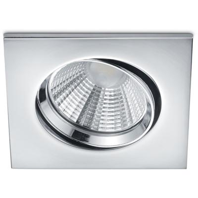 LED Inbouwspot Vierkant 5W Dimbaar Warm Wit 3000K Mat Chroom
