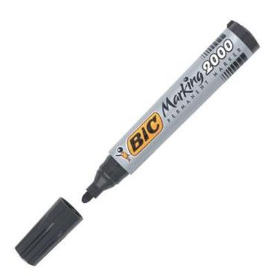 Permanente markeerstift Bic Zwart 12 Onderdelen