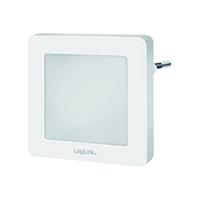 LogiLink LED013 LED013 LED-nachtlamp met schemerschakelaar Vierkant LED Warmwit Wit - thumbnail