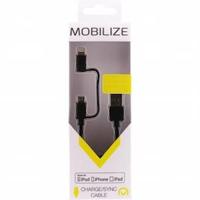 Mobilize 2in1 Cable USB to Apple MFi Lightning or Micro USB 1.5m. Black - thumbnail