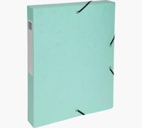 Exacompta Aquarel elastobox uit glanskarton, ft A4+, rug van 4 cm, met 3 kleppen, geassorteerde kleuren - thumbnail